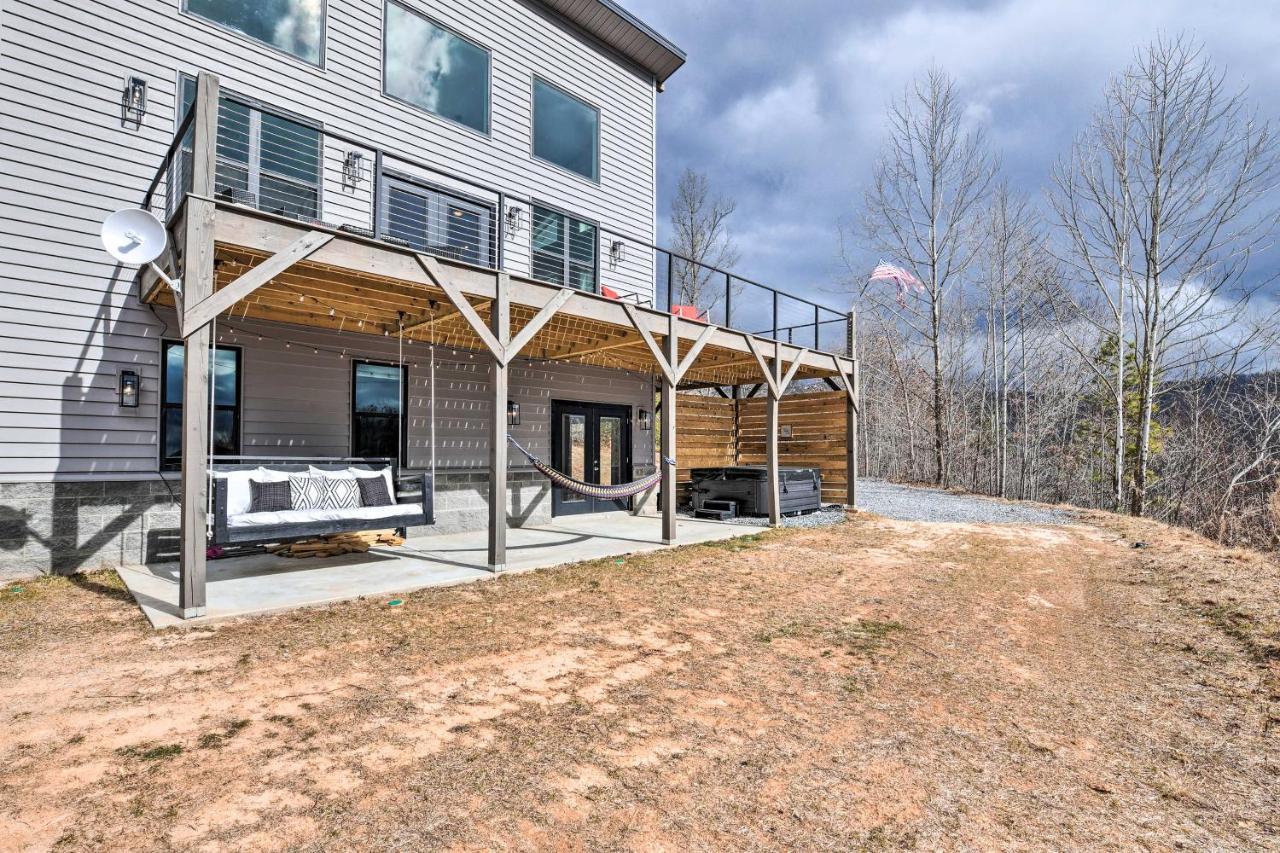 Scenic Hillside Cabin In Sylva With Hot Tub And Views! Exterior foto